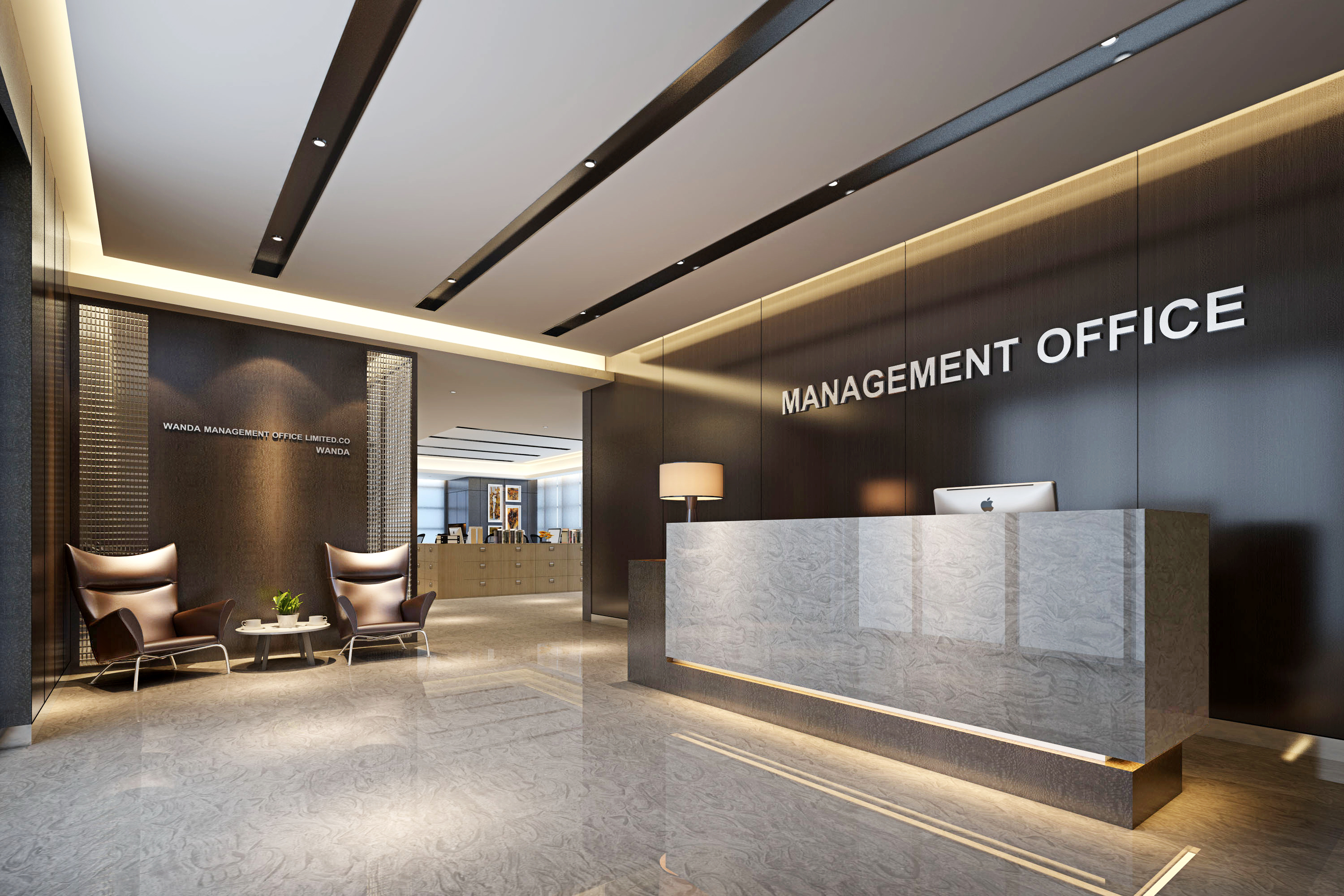 佛山萬達甲級寫字樓辦公室裝修